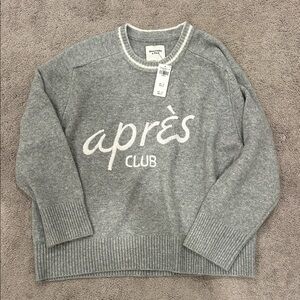Abercrombie & Fitch Gray Crew Neck Sweater